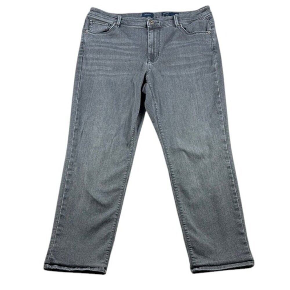 J Jill Jeans High Rise Straight Leg Grey Women's Size 14P